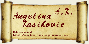 Angelina Kašiković vizit kartica